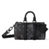 Louis Vuitton Keepall Bandoulière 25 Damoflage Shoulder Bag Black 25cm M14919