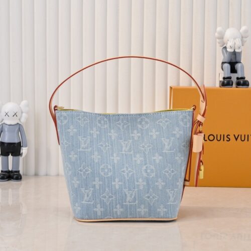 Alternative view of Louis Vuitton All In BB Monogram Denim Shoulder Bag Light Blue 18cm