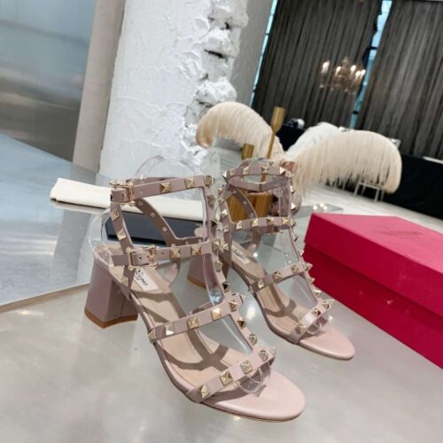Alternative view of Valentino Garavani Rockstud Ankle Strap Sandal 60mm Beige 7W2S0491VBP P45