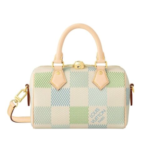 Louis Vuitton Speedy Bandoulière 20 Damier Canvas Handle Bag Pistachio 20Cm N40515