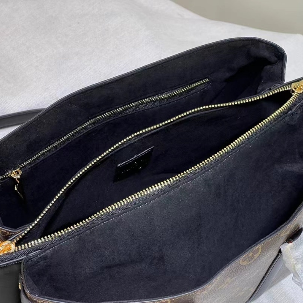 Louis Vuitton Soufflot MM Monogram Canvas Handle Bag Black 36Cm M44817 - Image 6