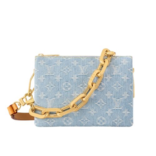 Louis Vuitton Coussin BB Monogram Denim Handle Bag Sky Blue 21Cm M11401