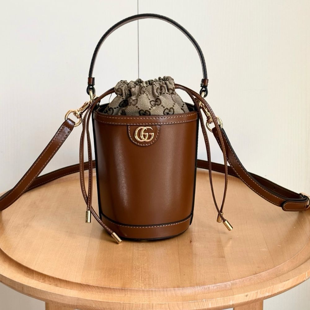 Gucci Ophidia Mini Bucket Bag Brown 20Cm 760201 AACP4 2342 - Image 2