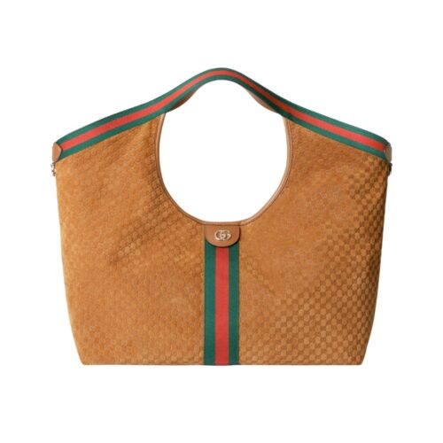 Gucci Giglio Large Suede Tote Bag Brown 60Cm 853971 Caab8 2147
