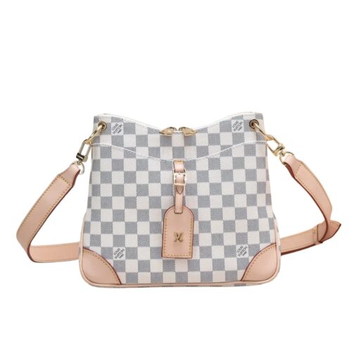 Louis Vuitton Odéon PM Damier Azur Shoulder Bag Beige 26Cm