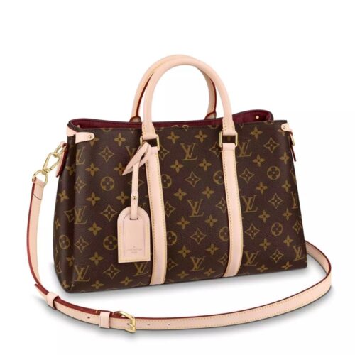 Louis Vuitton Soufflot MM Monogram Canvas Handle Bag Beige 36cm M44816