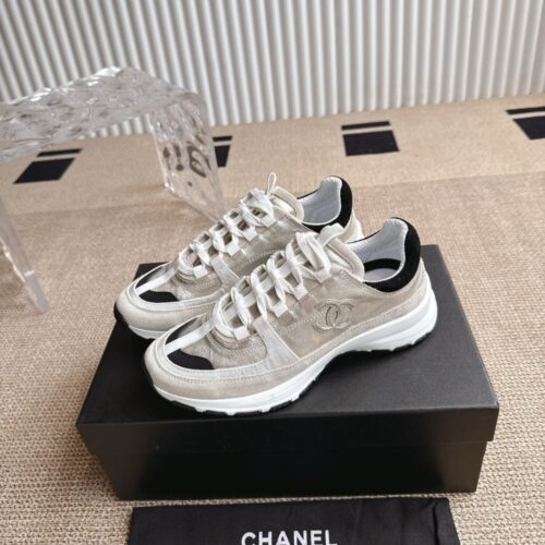 Alternative view of Chanel Sneaker Suede And Laminated In Light Gray G46609 B21320 U2404