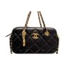 Chanel Matelasse Mini Smooth Leather Bowling Bag Black 20cm