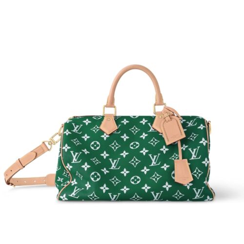 Louis Vuitton Speedy P9 Bandoulière 40 Monogram Handle Bag Green 40Cm M24417
