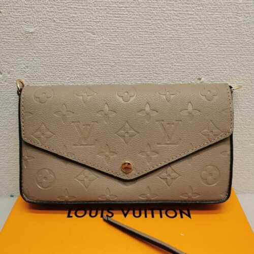 Alternative view of Louis Vuitton Felicie Pochette Monogram Empreinte Shoulder Bag Beige 21cm M82609