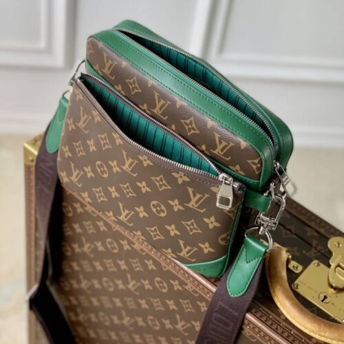 Alternative view of Louis Vuitton Trio Messenger Monogram Macassar Crossbody Bag Borneo Green 25Cm M12766