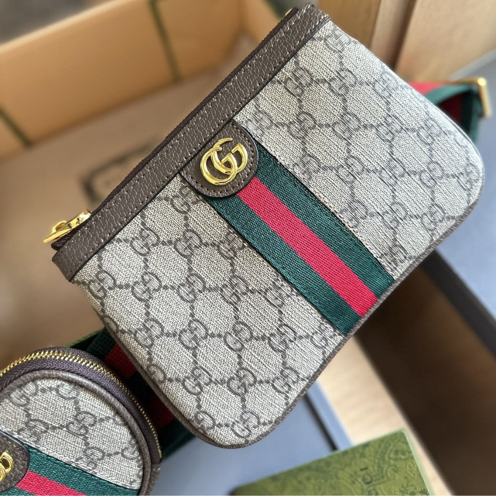 Gucci Ophidia GG Supreme Canvas Belt Bag Beige Ebony 20cm 698805 96iwg 8745gg - Image 8