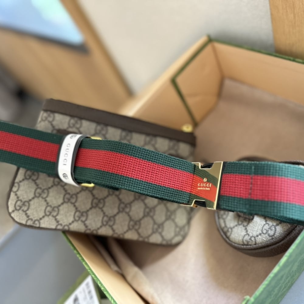Gucci Ophidia GG Supreme Canvas Belt Bag Beige Ebony 20cm 698805 96iwg 8745gg - Image 4