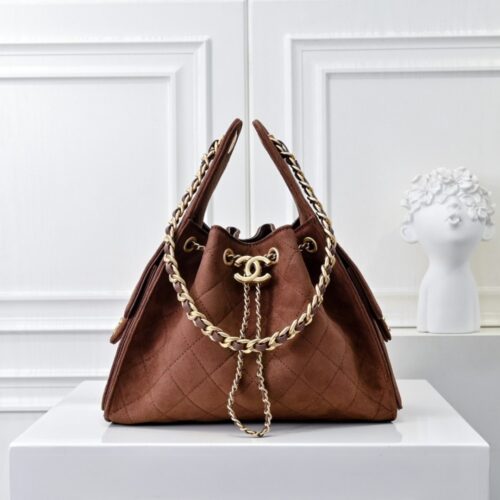 Alternative view of Chanel 25 Small Suede Leather Handbags Brown 26cm AS5293 B18799 U3950