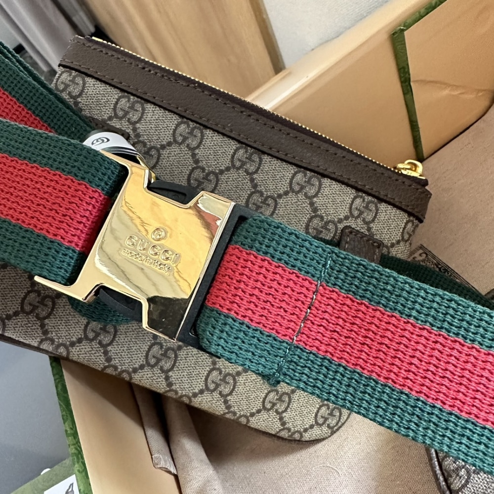 Gucci Ophidia GG Supreme Canvas Belt Bag Beige Ebony 20cm 698805 96iwg 8745gg - Image 5
