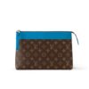 Louis Vuitton Pochette Voyage MM Monogram Macassar Clutch Bag Gaston Blue 29Cm M12815