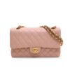 Chanel Classic Medium Grained Leather Flap Bag Pink 25cm