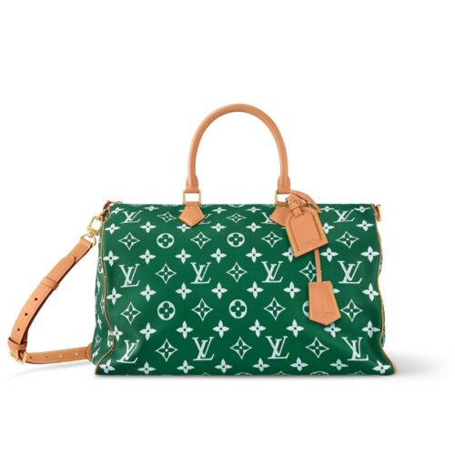 Louis Vuitton Speedy P9 Bandoulière 50 Monogram Leather Travel Bag Green 50Cm M46991