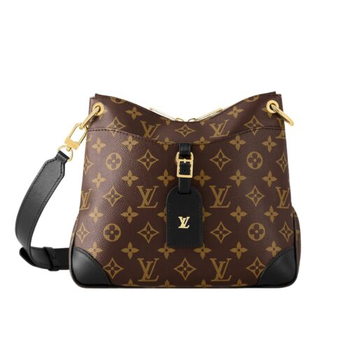 Louis Vuitton Odéon PM Monogram Canvas Shoulder Bag Black 26cm M45353