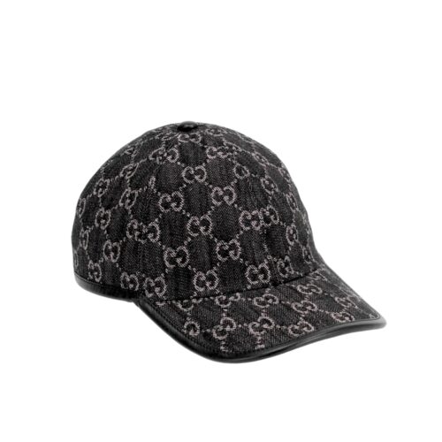 Gucci GG Denim Baseball Cap Black