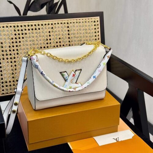 Alternative view of Louis Vuitton X Takashi Murakami Twist MM Epi Leather Shoulder Bag White 23cm M13678