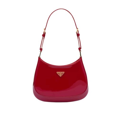 Prada Cleo Patent Leather Shoulder Bag Cherry Red 27cm 1bc169 069 F0e06 V Hoo