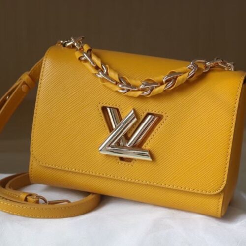 Alternative view of Louis Vuitton Twist MM Epi Leather Handbag Sunflower Yellow 23Cm