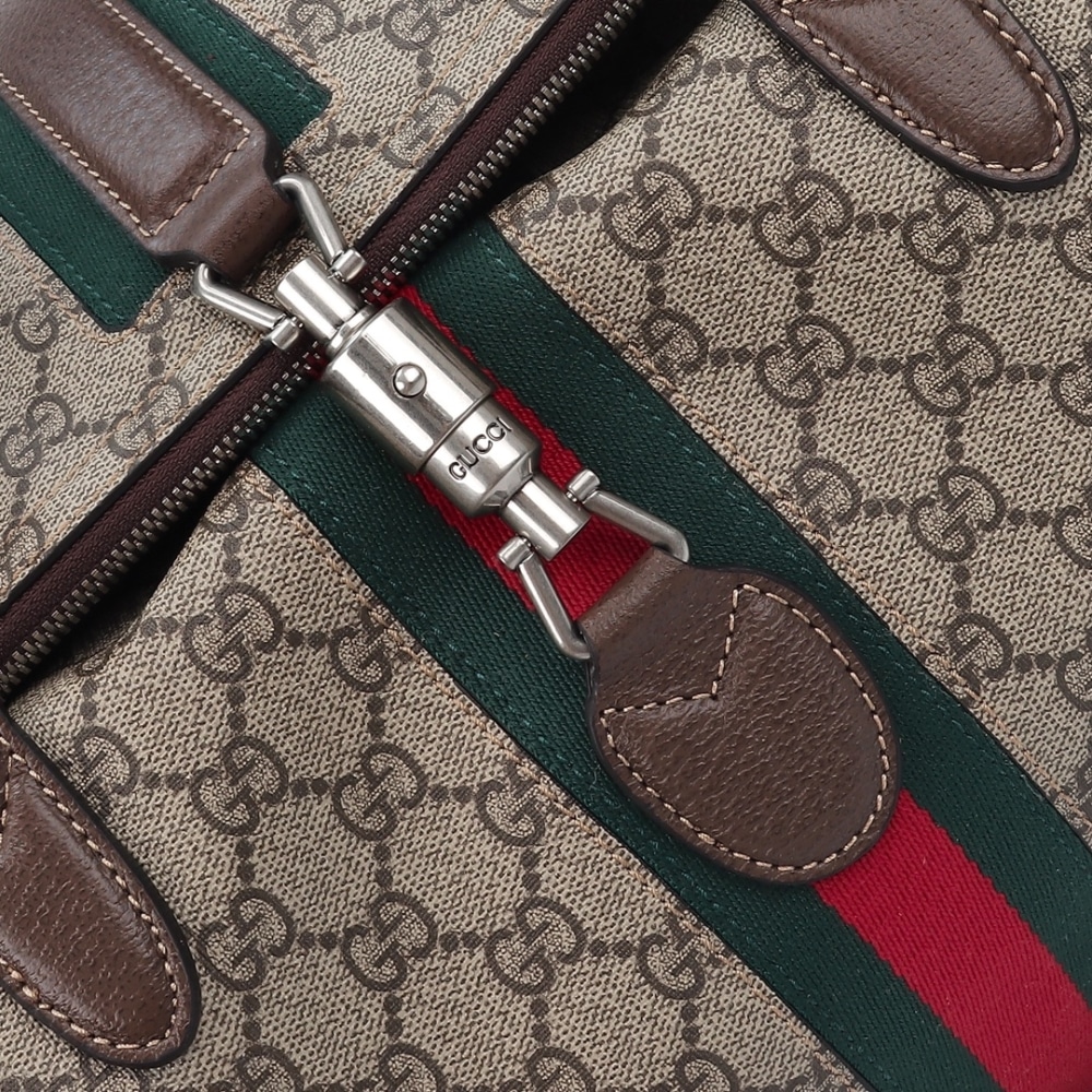 Gucci Jackie 1961 GG Supreme Canvas Shoulder Bag Beige Ebony 45Cm - Image 8