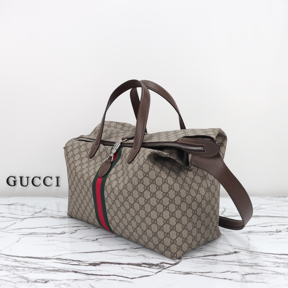 Gucci Jackie 1961 GG Supreme Canvas Shoulder Bag Beige Ebony 45Cm - Image 9