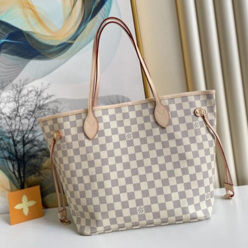 Alternative view of Louis Vuitton Neverfull GM Damier Azur Canvas Tote Bag Beige 39cm N40602