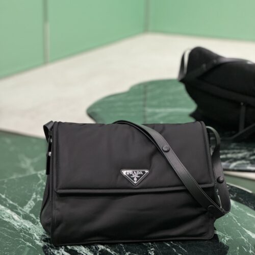 Alternative view of Prada Traveller Large Padded Re-Nylon Shoulder Bag Black 30Cm 1Bd256 Rdln F0002 V Ooo