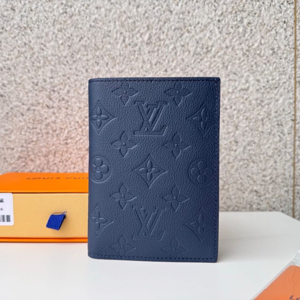 Louis Vuitton Passport Cover Monogram Shadow Navy Blue 14Cm M14792 - Image 2