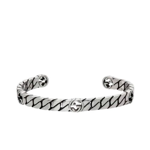 Gucci Sterling Silver Cuff Bracelet Silver