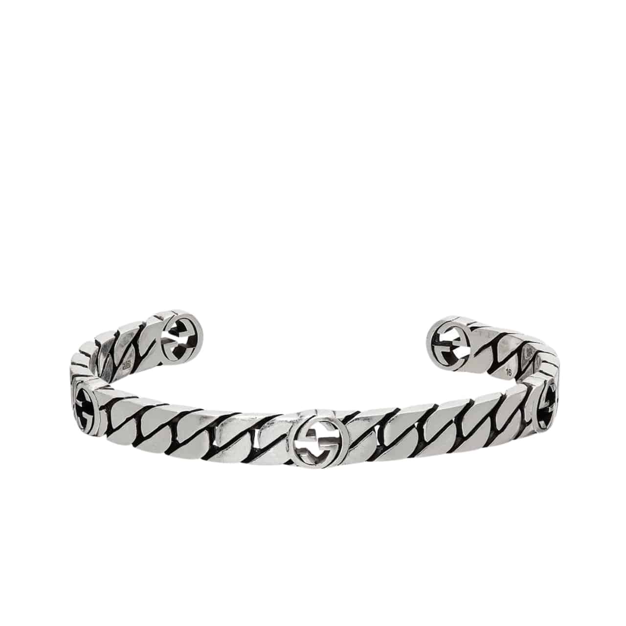 Gucci Sterling Silver Cuff Bracelet Silver