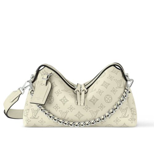 Louis Vuitton Hand It All PM Monogram Mahina Shoulder Bag Creme Beige 29Cm M24114