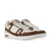 Louis Vuitton LV Trainer Grained Leather Sneaker White And Brown 1Ablvb