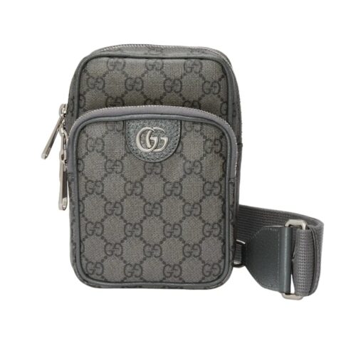 Gucci Ophidia Small GG Supreme Canvas Crossbody Bag Grey 18Cm