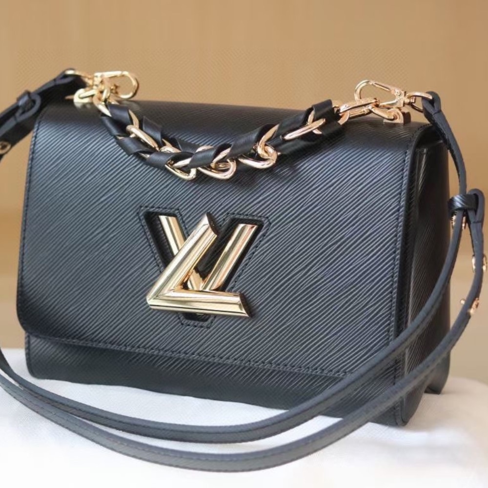 Louis Vuitton Twist MM Epi Leather Handbag Black 23Cm - Image 3