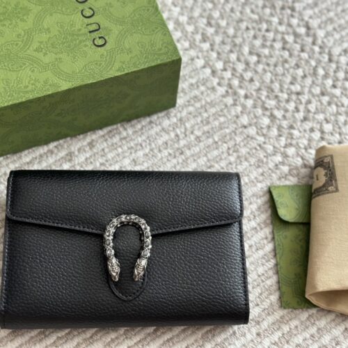 Alternative view of Gucci Dionysus Mini Chain Wallet Black 20Cm 401231 Caogn 8176