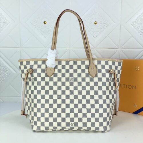 Alternative view of Louis Vuitton Neverfull GM Damier Azur Canvas Rose Ballerine Pink 39Cm N40601