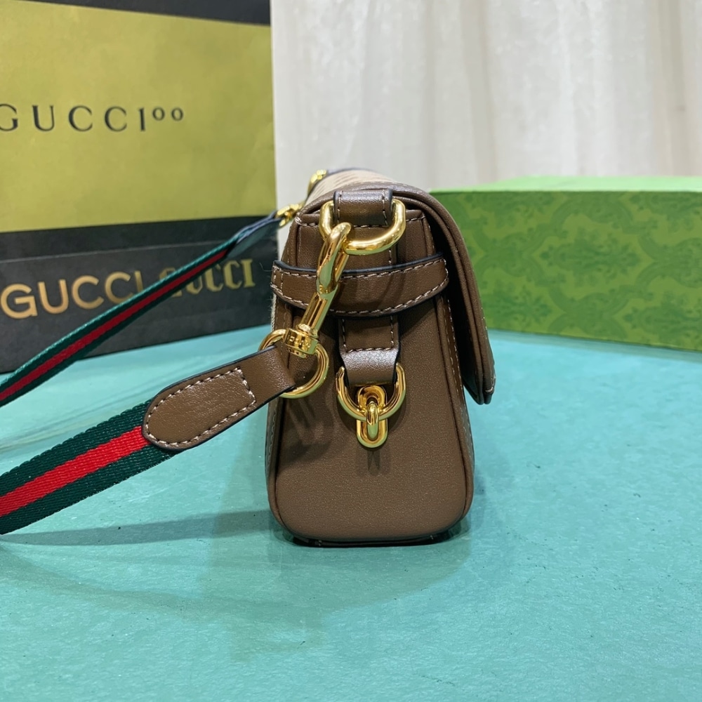 Gucci Luce Small GG Mongogram Canvas Shoulder Bag Beige And Dark Brown 27Cm 786027 FADAC 9762 - Image 8