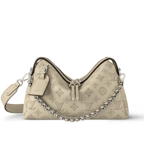 Louis Vuitton Hand It All PM  Monogram Mahina Shoulder Bag Galet Gray 29Cm M24255