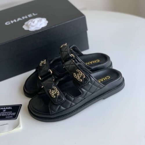 Alternative view of Chanel Cc Diamond Quilt Sandal Black G45507 B15805 94305