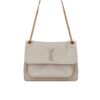 Saint Laurent Niki Medium In Vintage Leather Shoulder Bag White 28Cm 