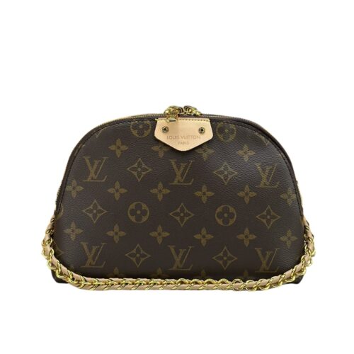 Louis Vuitton Be Alma Monogram Canvas Shoulder Bag Brown Beige 20Cm