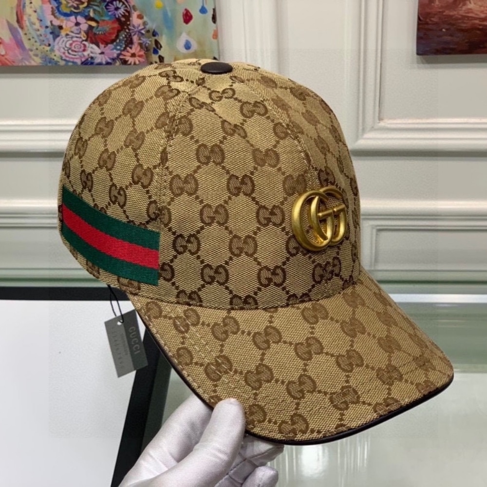 Gucci GG Canvas With Web Baseball Cap Beige And Brown - Image 2