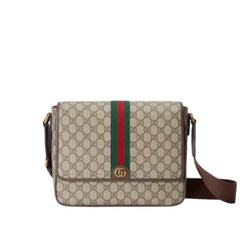 Gucci Ophidia Medium GG Supreme Canvas Shoulder Bag Beige Ebony 28Cm 761741 Facjq 9741