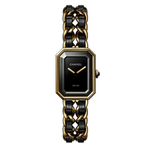 Chanel Premiere Edition Original Watch Gold Black 26Mm H6951
