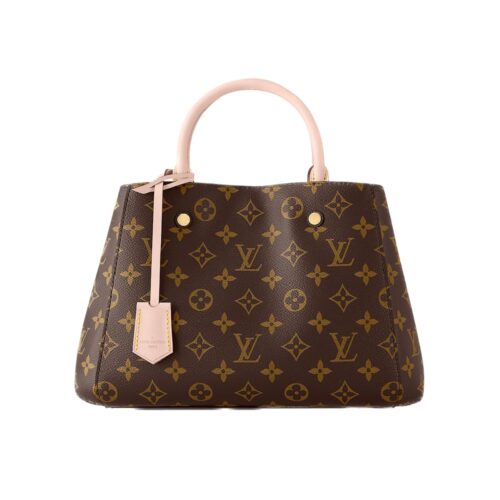 Louis Vuitton Montaigne BB Monogram Canvas Handle Bag Brown 29Cm M41055