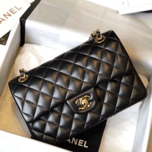 Alternative view of Chanel Classic 11.12 Medium Smooth Leather Flap Bag Black 25cm A01112 Y01295 94305